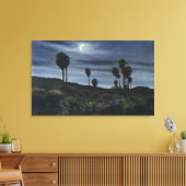 Californië-Moonlit Uitzicht op negenentwintig palm Canvas Afdruk (Insitu (Woonkamer))