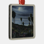 Californië-Moonlit Uitzicht op negenentwintig palm Metalen Ornament (Rechts)