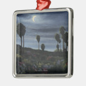 Californië-Moonlit Uitzicht op negenentwintig palm Metalen Ornament (Links)