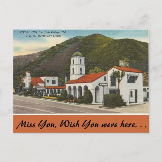 Californië, Motel Inn, San Luis Obispo Briefkaart (Voorkant)