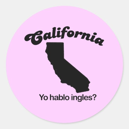 Californië Motto - Yo hablo ingles Ronde Sticker (Voorkant)