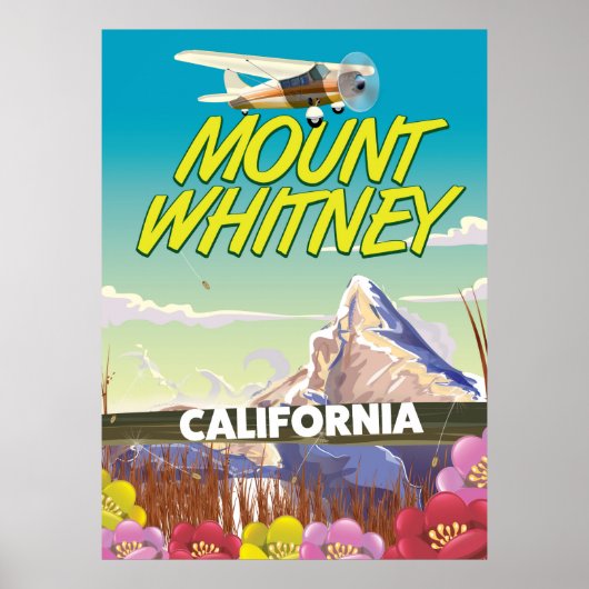 Californië Mount Whitney Reisposter Poster (Voorkant)
