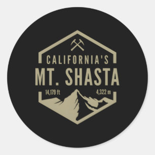 Californië Mt Shasta Ronde Sticker