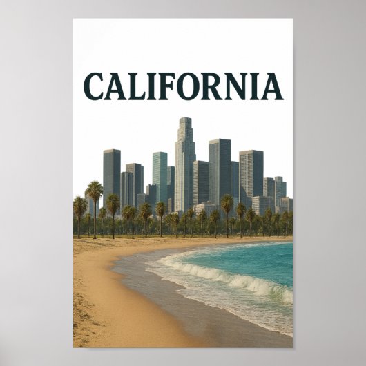 CALIFORNIË Muurkunst Poster (Voorkant)