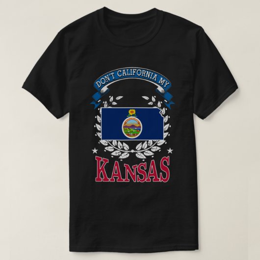 Californië MY Kansas niet T-shirt (Design voorkant)