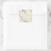 Californië naar El Rosario Vierkante Sticker (Tas)