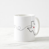 Californië naar Texas - Mok voor hart2hart koffie (Voorkant rechts)