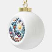 Californië Natuur Winter Keramische Bal Ornament (Rechts)