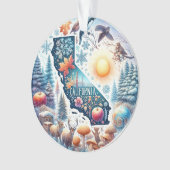 Californië Natuur Winter Kerstmis Ornament (voorkant)