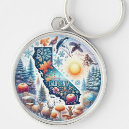 Californië Natuur Winter Kerstmis Sleutelhanger
