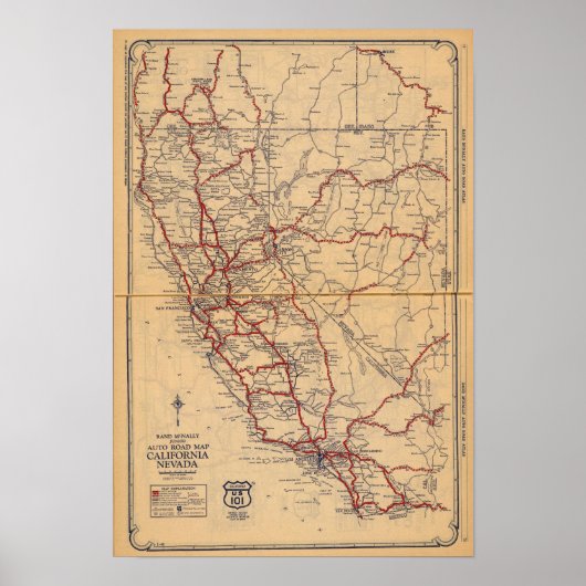 Californië, Nevada Poster (Voorkant)