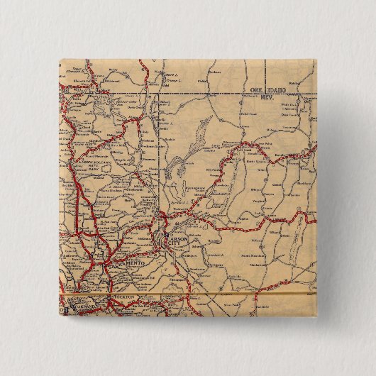 Californië, Nevada Vierkante Button 5,1 Cm (Voorkant)