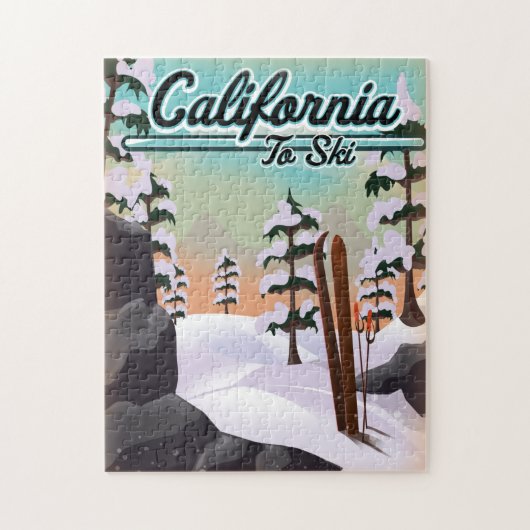 Californië om te skiën legpuzzel (Verticaal)