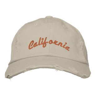 Californië Oranje  stijl noodlijdend Geborduurde Pet