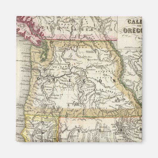 Californië, Oregon, Utah Magneet (Voorkant)