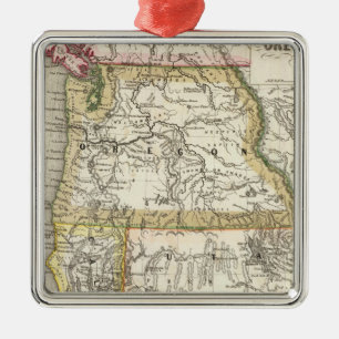 Californië, Oregon, Utah Metalen Ornament