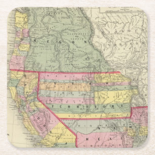 Californië, Oregon, Utah, New Mexico 2 Kartonnen Onderzetters