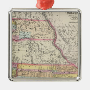 Californië, Oregon, Washington, Utah, New Mexico Metalen Ornament