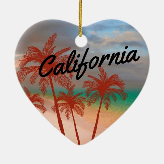 Californië-Ornament Keramisch Ornament (Achterkant)