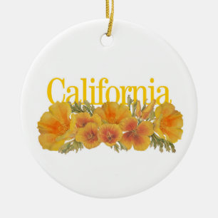 Californië-Ornament met papavers Keramisch Ornament