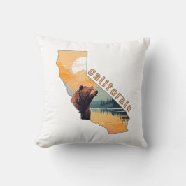 Californië Outline Beer Mountains Kussen