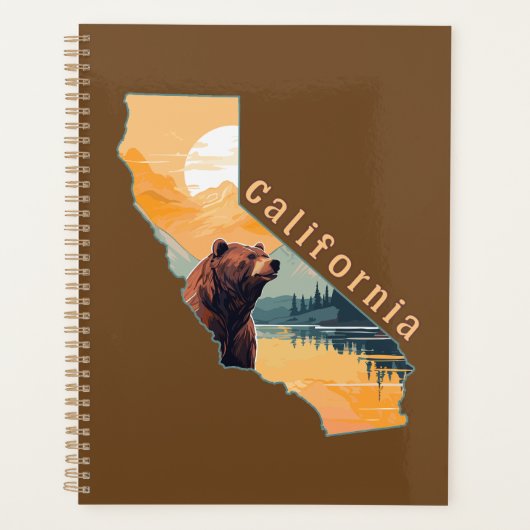 Californië Outline Beer Mountains Planner (Voorkant)