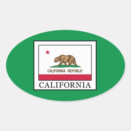 Californië Ovale Sticker (Voorkant)
