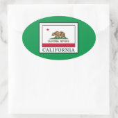 Californië Ovale Sticker (Tas)