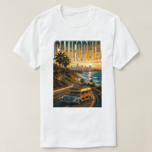 Californië Pacific Coast Zonsondergang Kustontsnap T-shirt