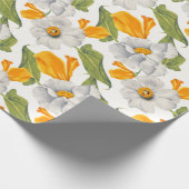 Californië pakt het witte daffodiepatroon op cadeaupapier (Hoek)