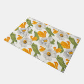 Californië pakt het witte daffodiepatroon op deurmat (Schuin)