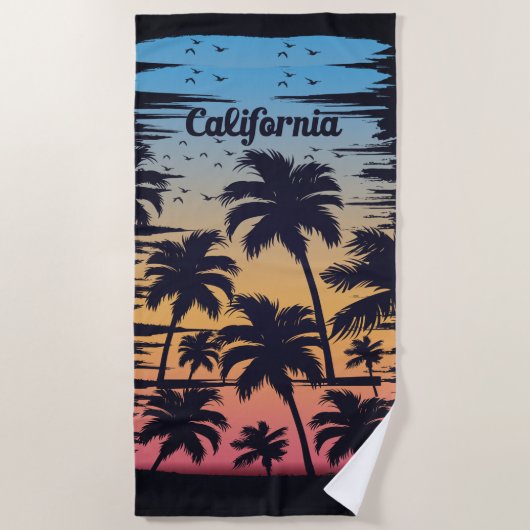 Californië-palmhanddoek Strandlaken (Voorkant)