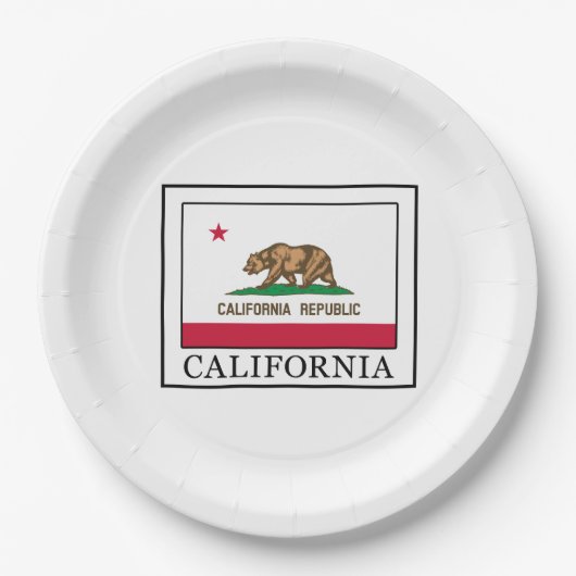 Californië Papieren Bordje (Voorkant)