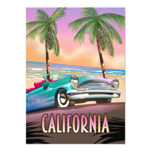 Californië Paradijs Zonsondergang Foto Afdruk