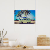 Californië Paradise Beach-bus Poster (Keuken)
