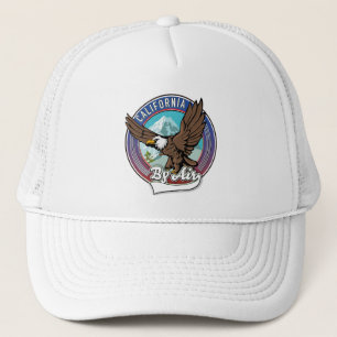 Californië Per vliegtuig reis patch Trucker Pet