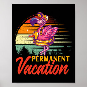 Californië permanente vakantie strand vibes poster