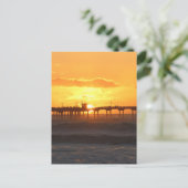 Californië Pier bij zonsondergang Briefkaart (Staand voorkant)