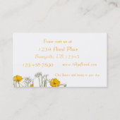 Californië Poppy Flower Visitekaartje Wildflower (Achterkant)