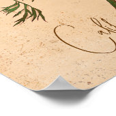 Californië Poppy Sinaasappel Botanische Wildbloem Poster (Hoek)