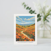 Californië Poppy US Travel Briefkaart (Staand voorkant)