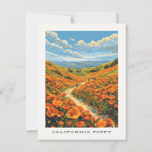 Californië Poppy US Travel Briefkaart