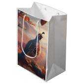 Californië Quail Bird Art Wildlife Natuur Medium Cadeauzakje (Voorkant Gekanteld)