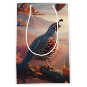 Californië Quail Bird Art Wildlife Natuur Medium Cadeauzakje (Voorkant)