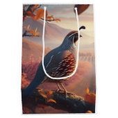 Californië Quail Bird Art Wildlife Natuur Medium Cadeauzakje (Achterkant)