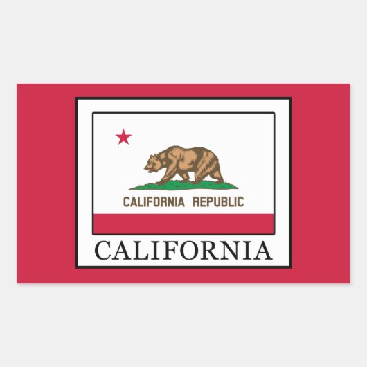 Californië Rechthoekige Sticker (Voorkant)