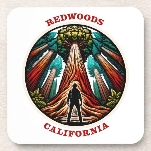 Californië Redwood Bier Onderzetter (Voorkant)