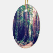 Californië Redwood Keramisch Ornament (Links)