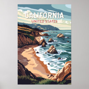 Californië Reis Kunst Vintage Poster