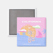 Californië, Reiskunst, Preppy Magneet (Voorkant / Achterkant)